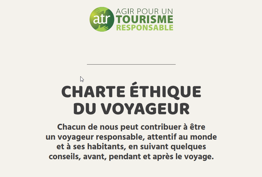 Charte éthique du voyageur