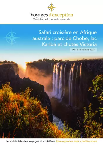 Couverture de la brochure du voyage Safari croisière en Afrique australe : parc de Chobe, Lac Kariba et chutes Victoria