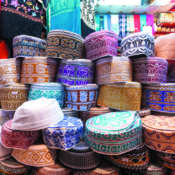 Chapeaux traditionnels, souk de Muttrah, Mascate - Oman