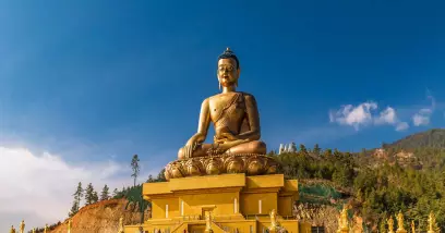 Thimphou, capitale du Bhoutan et résidence d'été de son clergé