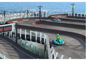 Du karting au beau milieu de l'océan