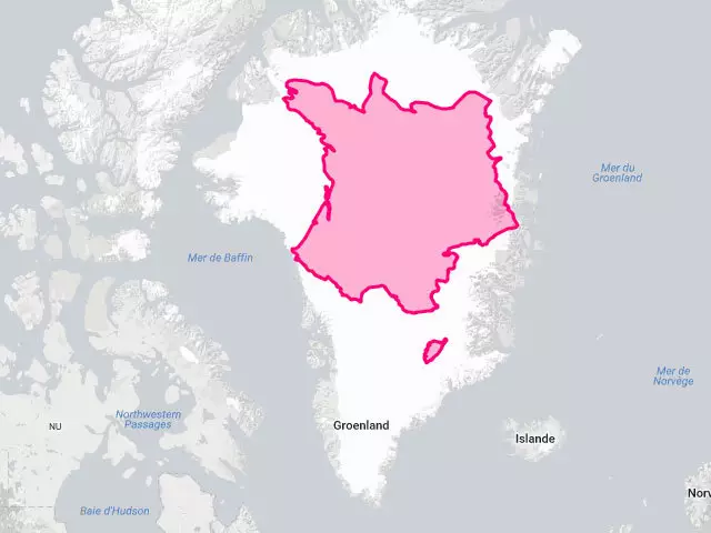 Comparaison taille de la France avec le Groenland