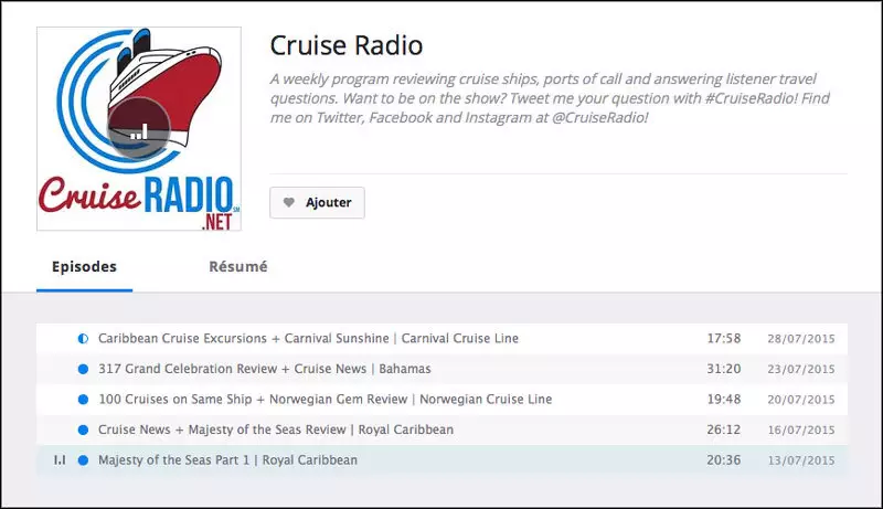 Podcasts Cruise Radio