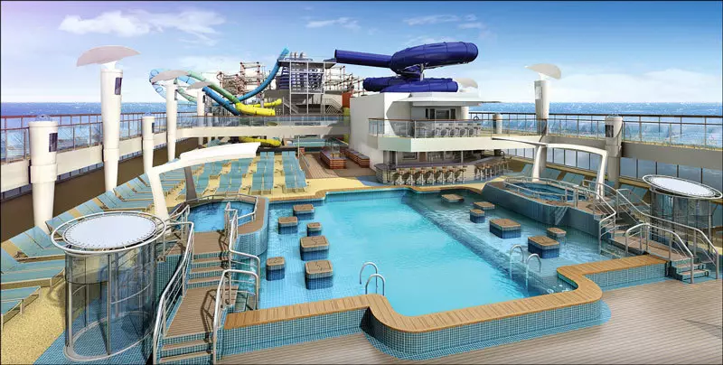 Jeux d'eau sur le Norwegian Escape