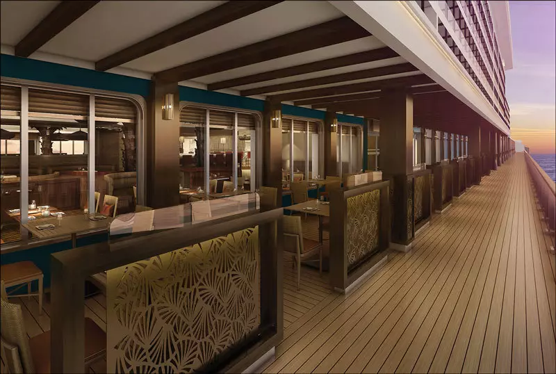 Restaurant-terrasse sur le Norwegian Escape