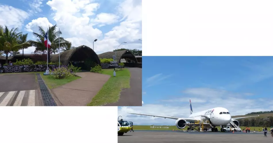 Arrivée à l'aéroport de l'Île de Pâques