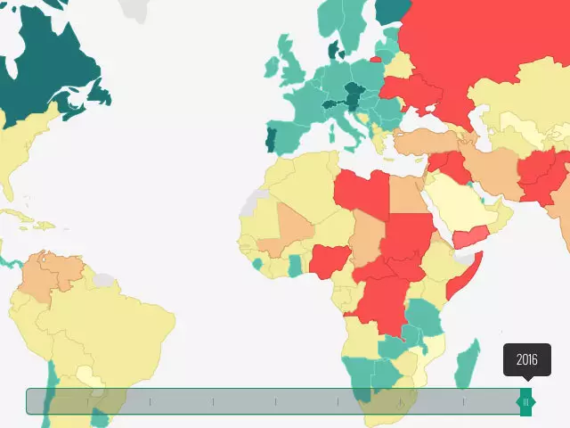 Carte de la paix dans le monde