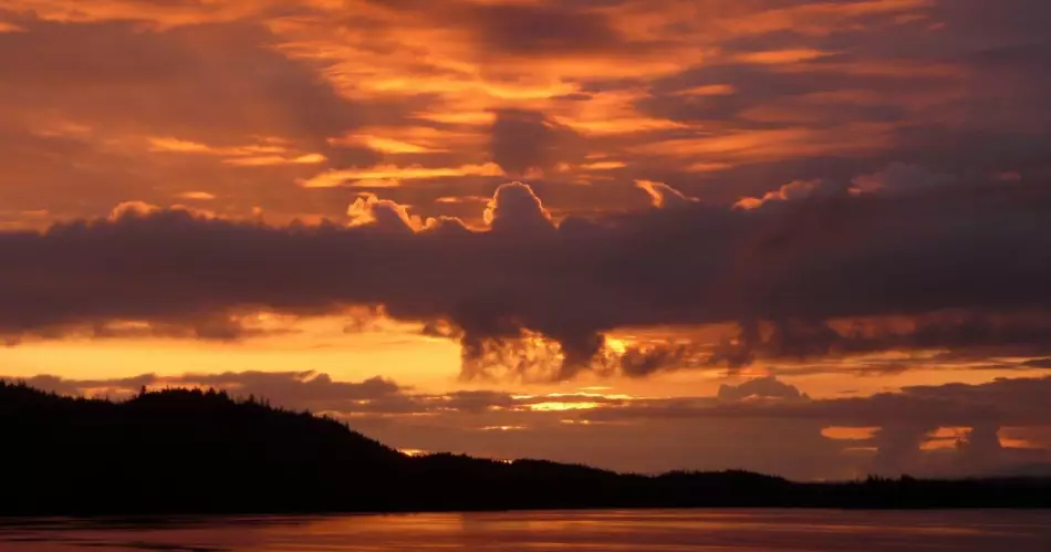 Alaska, coucher de soleil