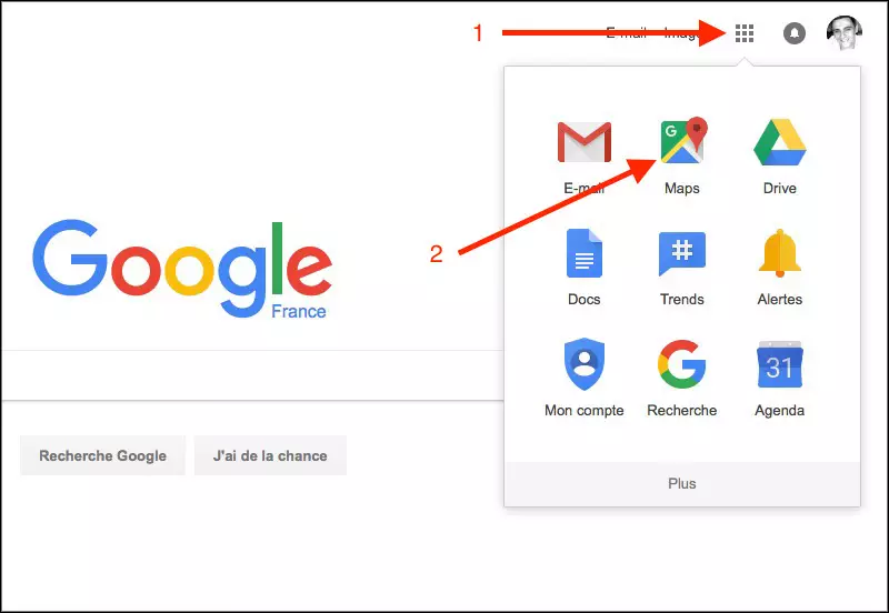 Accéder à Google Maps