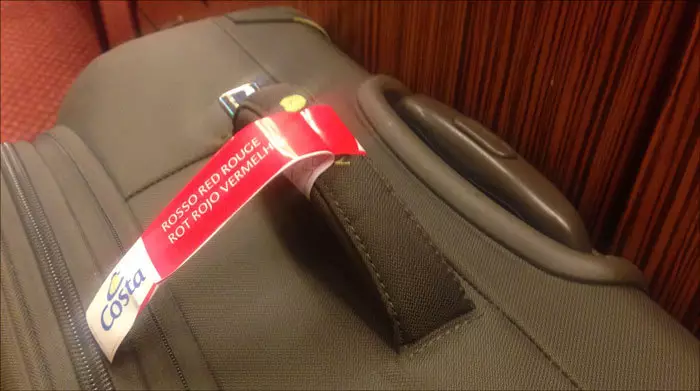 Etiquette valise dernier jour de croisière