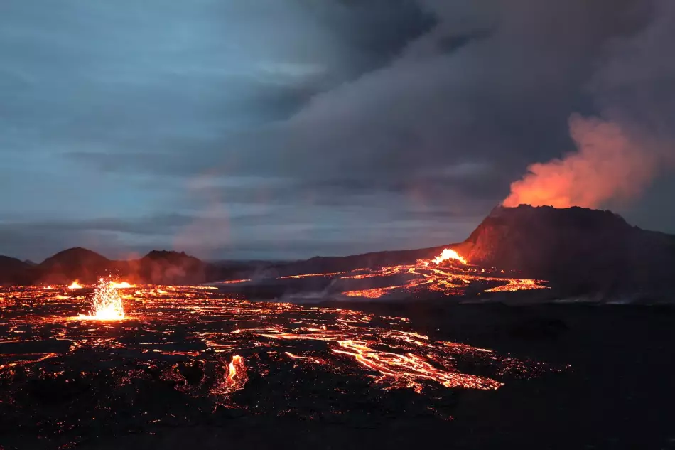 Le volcan Fagradalsfjall en éruption
