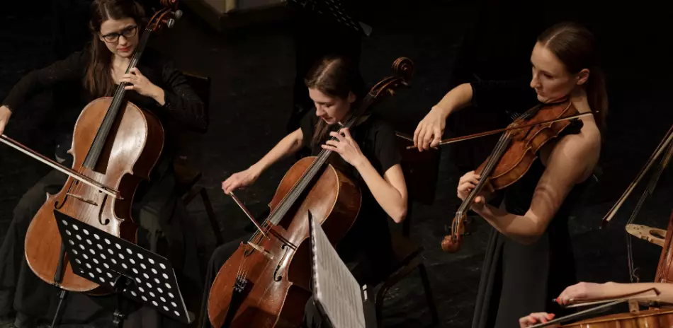 Musicienne lors d'un concert de musique classique