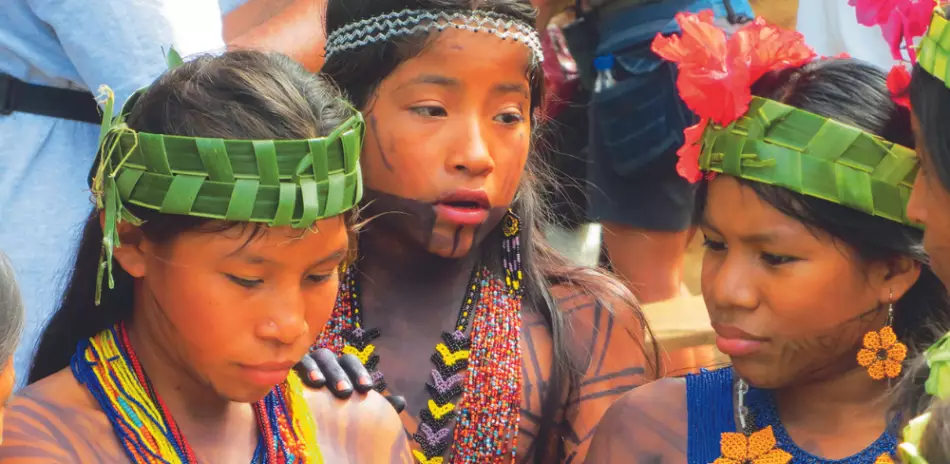 Tribu des Emberá, au Panama