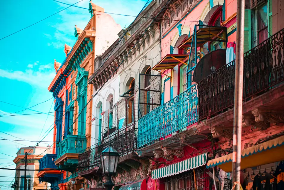 Maisons colorées de Buenos Aires en Argentine