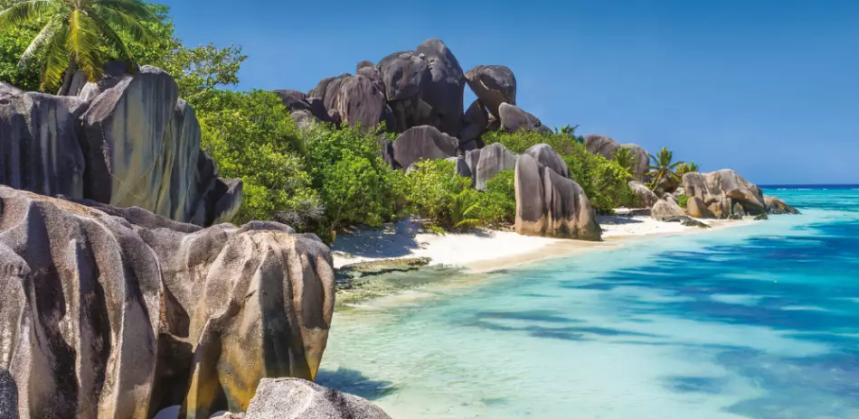 Plage d’Anse Source d’Argent, l'île de La Digue, Seychelles