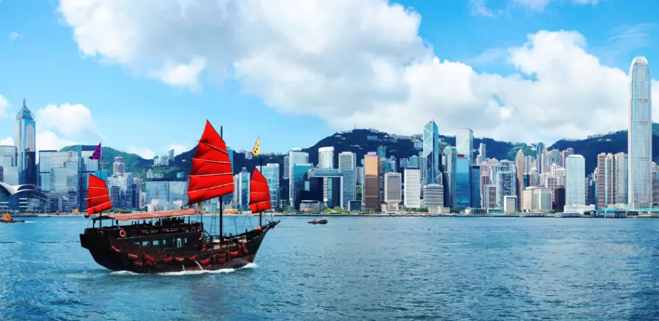 Vue sur la baie de la ville, Hong Kong