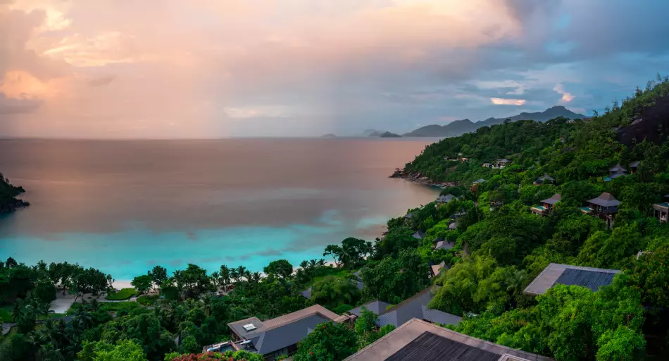 Vue dominante aux Seychelles