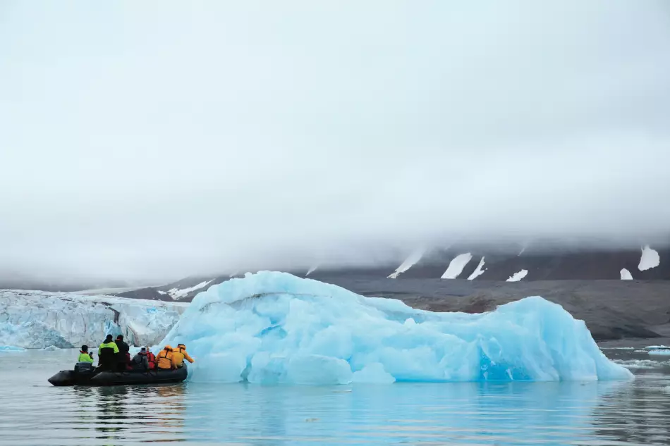 À la rencontre d'un iceberg en Arctique