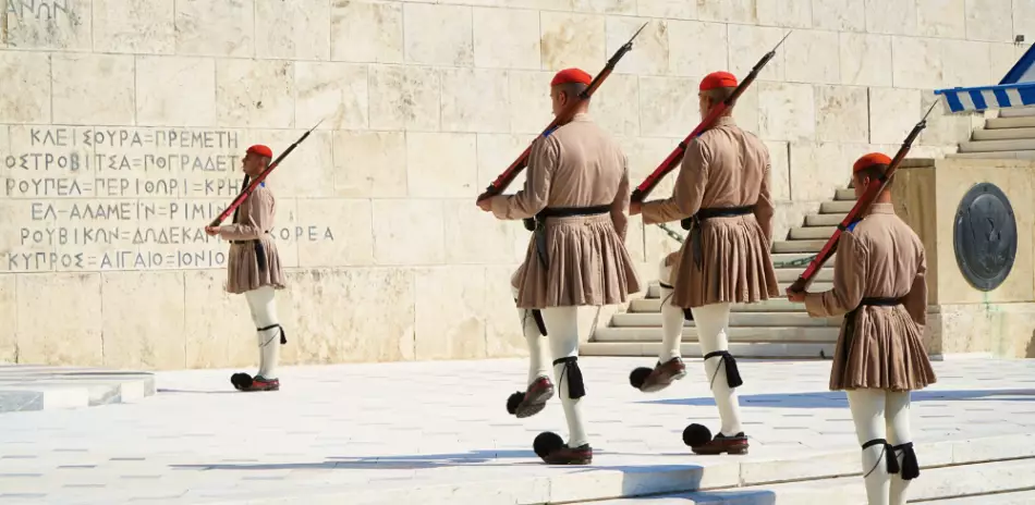 La relève des evzones, la Garde présidentielle, Athènes, Grèce