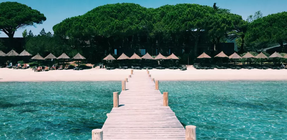 La plage de Santa Giulia, Porto-Vecchio, Corse, France