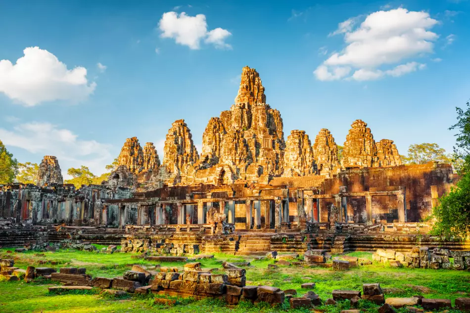 Temples d'Angkor à proximité du Mékong