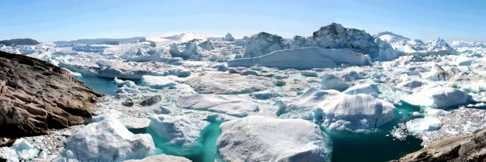 Le fjord glacé d'Ilulissat en été, Groenland