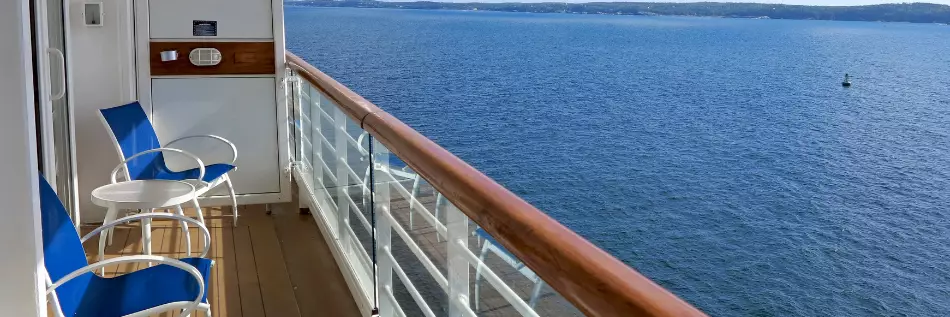 Cabine avec balcon qui permet de profiter du paysage sans être dérangé par le vis-à-vis