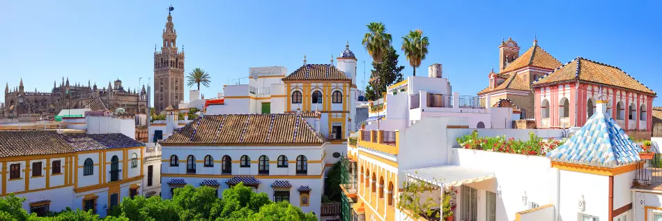 Vue panoramique sur la ville de Séville, Espagne