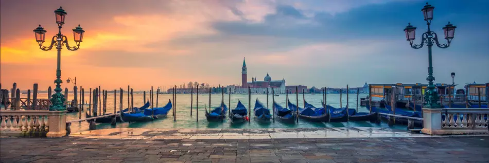Panorama de Venise au lever du soleil, Italie