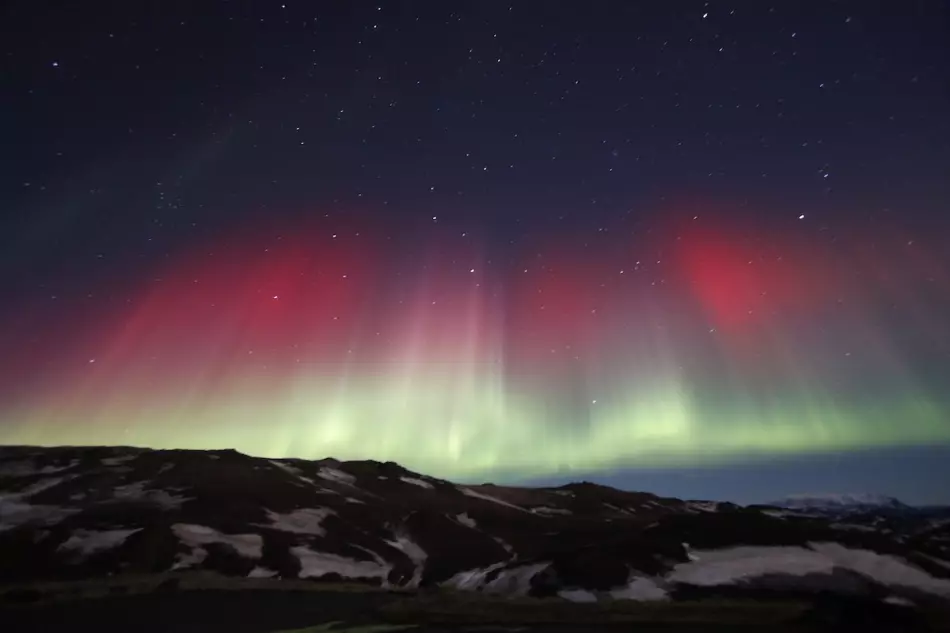 Des aurores boréales en Islande