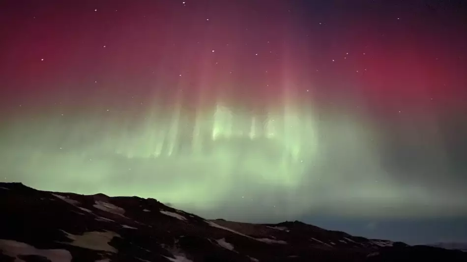 Observation d'aurores boréales au lac Mývatn dans le Nord de l'Islande