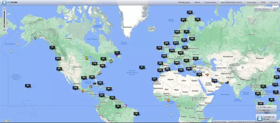 Suivre les navires à la trace