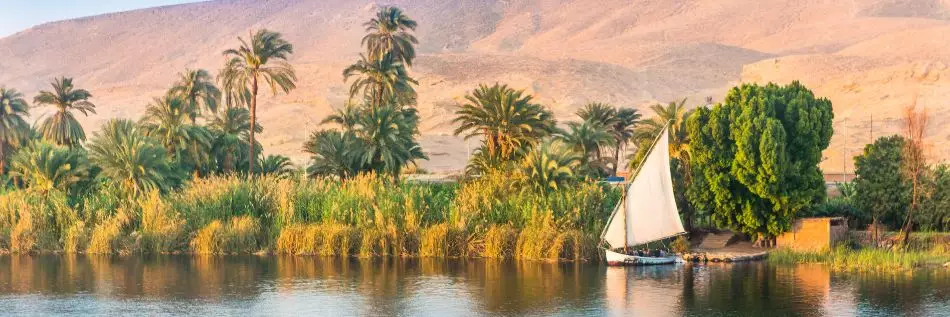 Le Nil des rivières en Egypte. Louxor, Afrique.