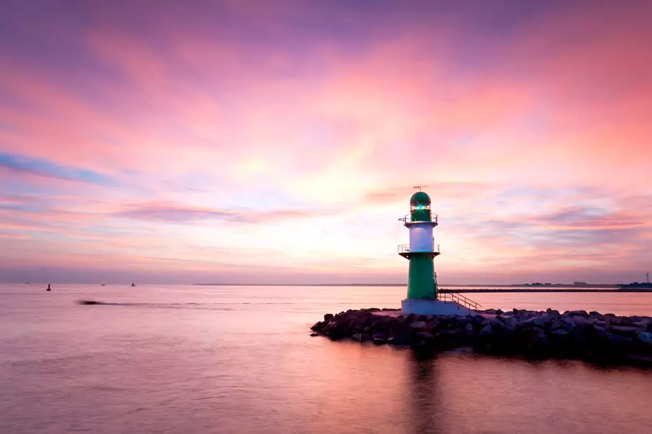 Au large de Warnemünde vers la mer Baltique