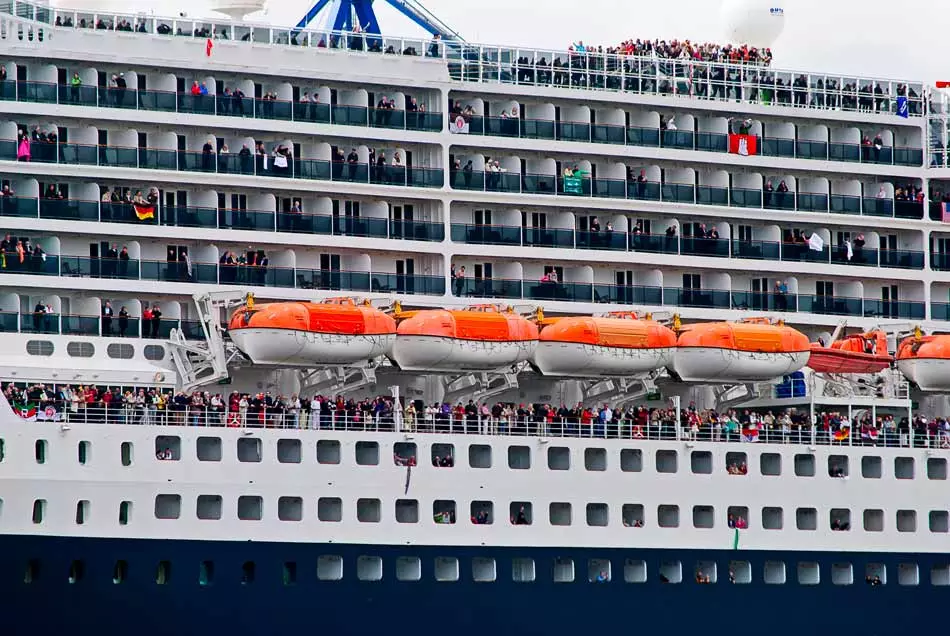 Un grand nombre de cabines sur le Queen Mary 2