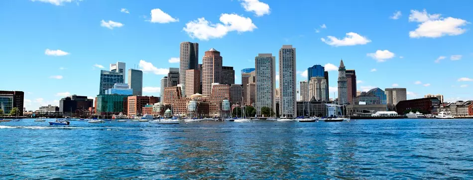 La skyline de Boston, plus grande ville de Nouvelle-Angleterre