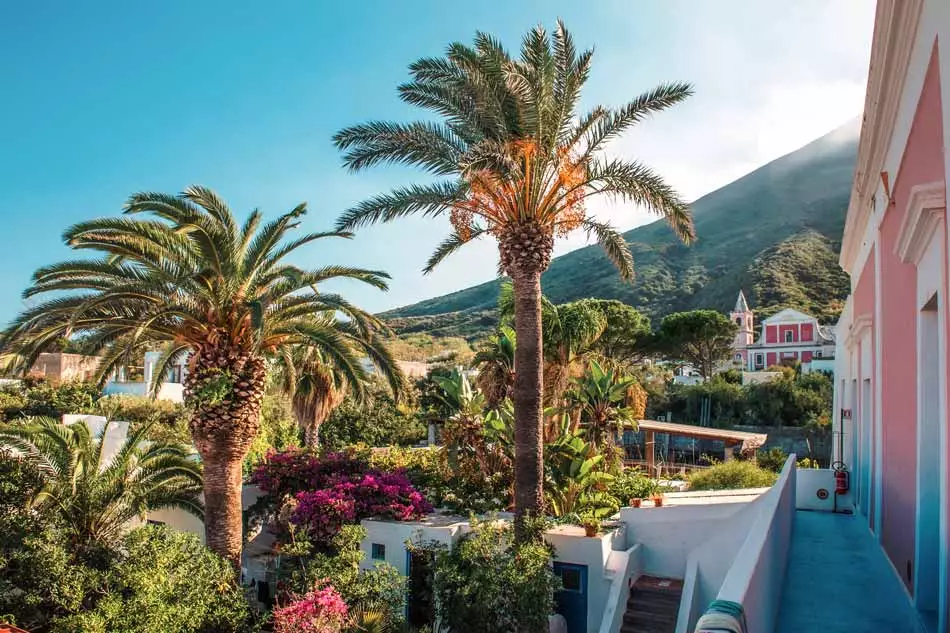 Vue des maisons des Stromboli