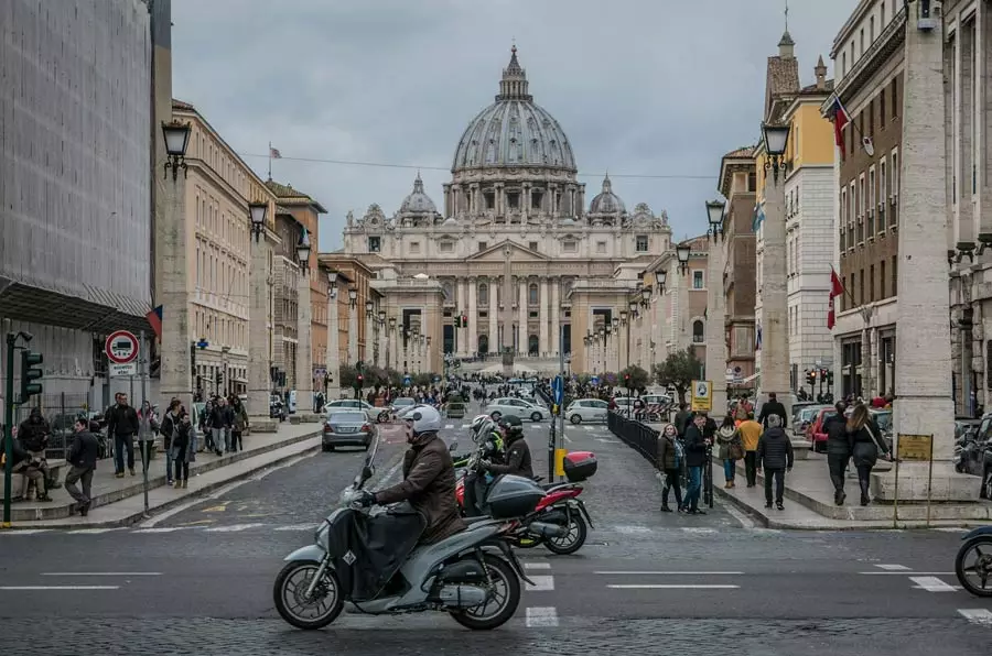 Vers le centre de Rome