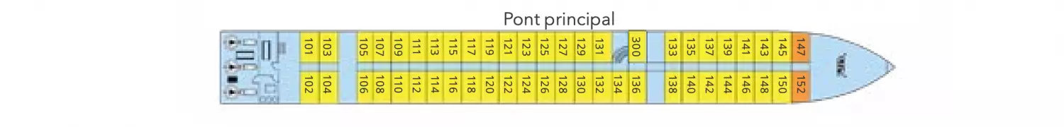 Plan Cabine pont principal