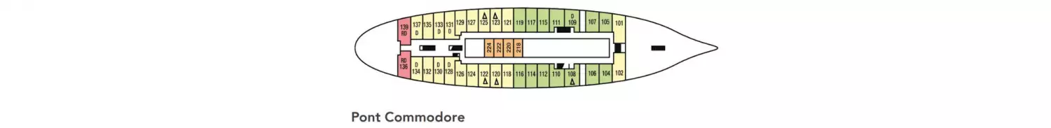 Plan Pont Commodore Star Clipper