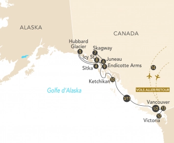 Itinéraire Croisière en Alaska, la dernière frontière