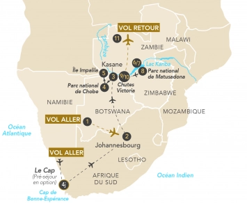 Itinéraire Croisière en Afrique Australe, Lac Kariba & Chutes Victoria