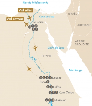 Itinéraire Mystérieuse Égypte, au fil du Nil
