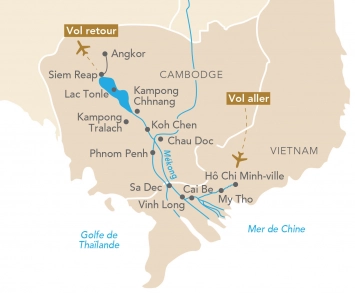 Itinéraire Au fil du Mékong, du Vietnam au Cambodge avec GEO