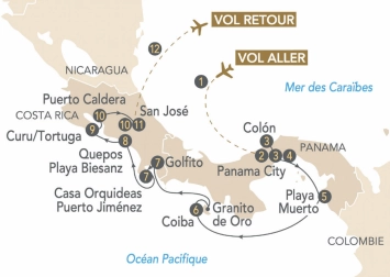 Itinéraire Panama, Costa Rica : Au cœur d'une nature luxuriante