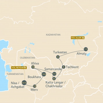 Itinéraire Légendaire Route de la Soie à bord de l’Orient Silk Road Express