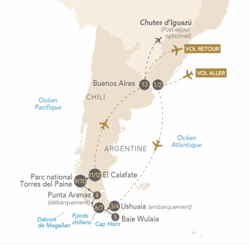 Itinéraire Expédition Patagonie: Voyage au bout du monde