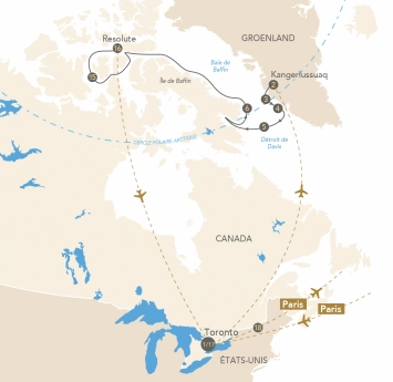 Itinéraire Le Passage du Nord-Ouest, dans le sillage de l'expédition Franklin