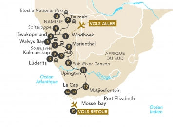 Itinéraire Aventures en Namibie et en Afrique du Sud en train