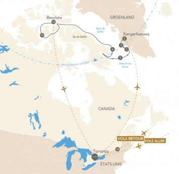 Itinéraire Mythique Passage du Nord-Ouest, dans le sillage de l'expédition Franklin
